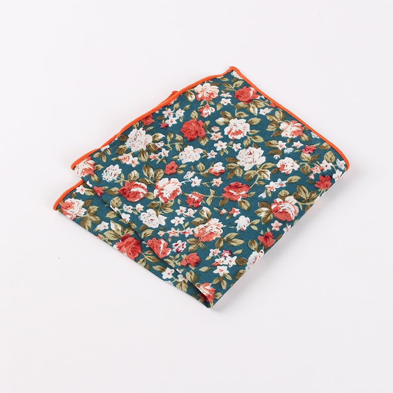 Batistă de buzunar cu model floral, din bumbac, unisex, stil lejer, toamna 2023