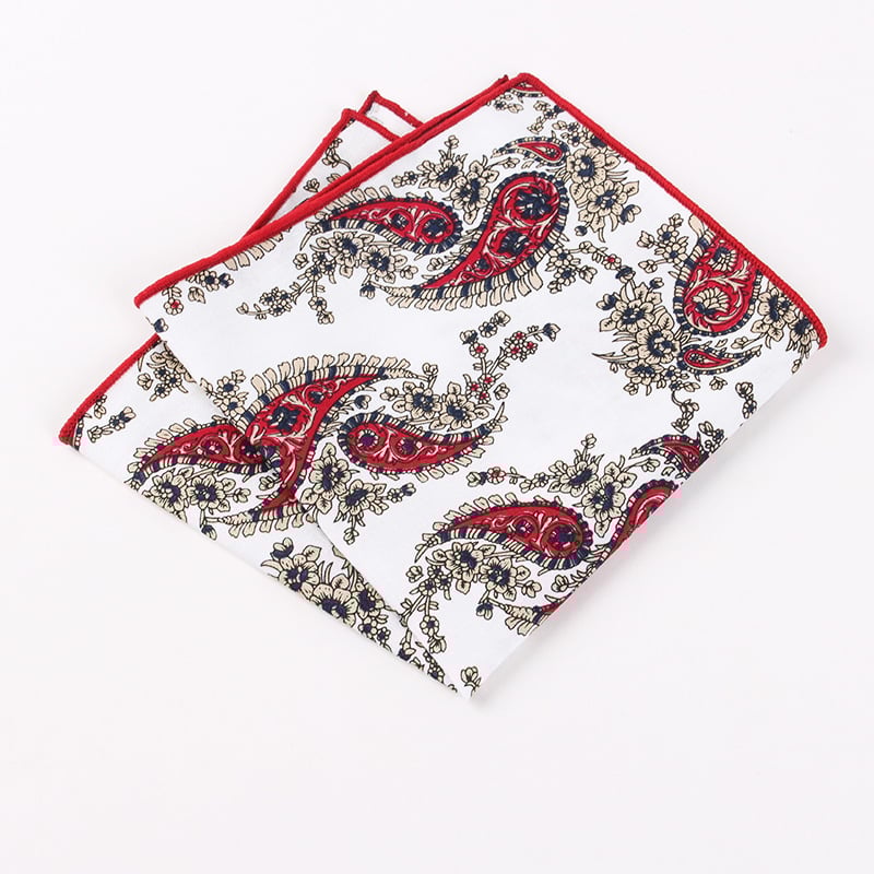 Batistă de buzunar cu model floral, din bumbac, unisex, stil lejer, toamna 2023