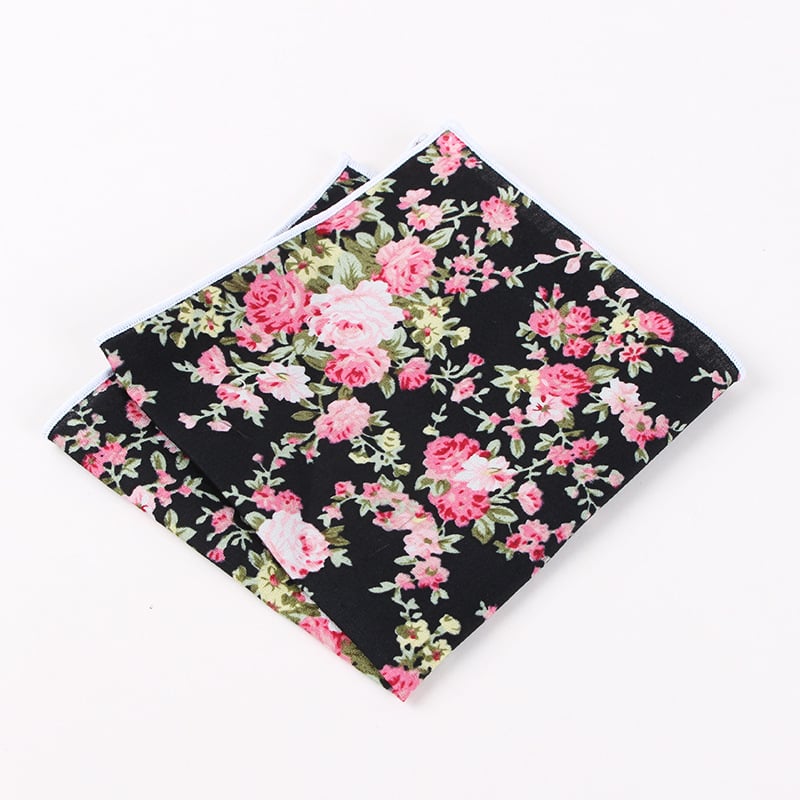 Batistă de buzunar cu model floral, din bumbac, unisex, stil lejer, toamna 2023