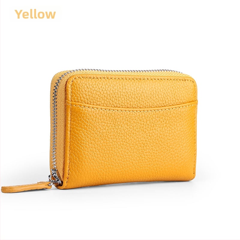 QB-886 natūralios odos kortelių laikiklis, vieno sulenkimo, poliesterio įdaila