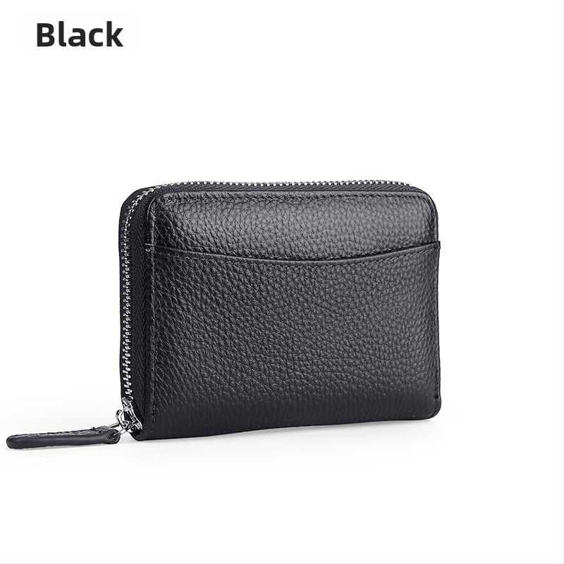 QB-886 natūralios odos kortelių laikiklis, vieno sulenkimo, poliesterio įdaila