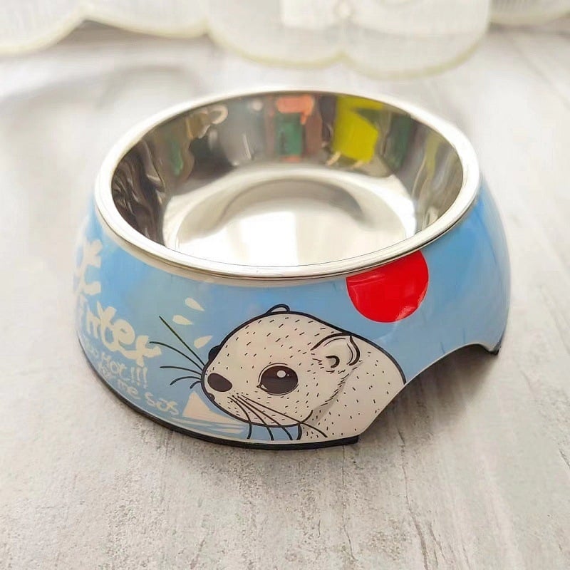 Vas de hrănire pentru pisici și câini, melamină, antiderapant, ușor de curățat, un singur bol