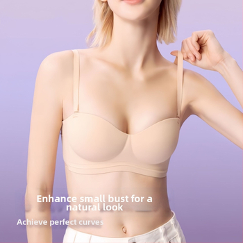 Сутиен за повдигане с чаши 1/2, дишащ найлон, отстраними двойни презрамки, закопчаване с четири реда куки, без метални пръстени