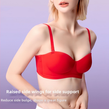 Сутиен за повдигане с чаши 1/2, дишащ найлон, отстраними двойни презрамки, закопчаване с четири реда куки, без метални пръстени