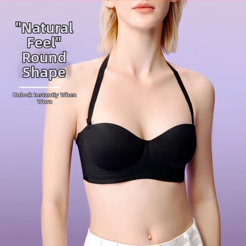 Сутиен за повдигане с чаши 1/2, дишащ найлон, отстраними двойни презрамки, закопчаване с четири реда куки, без метални пръстени