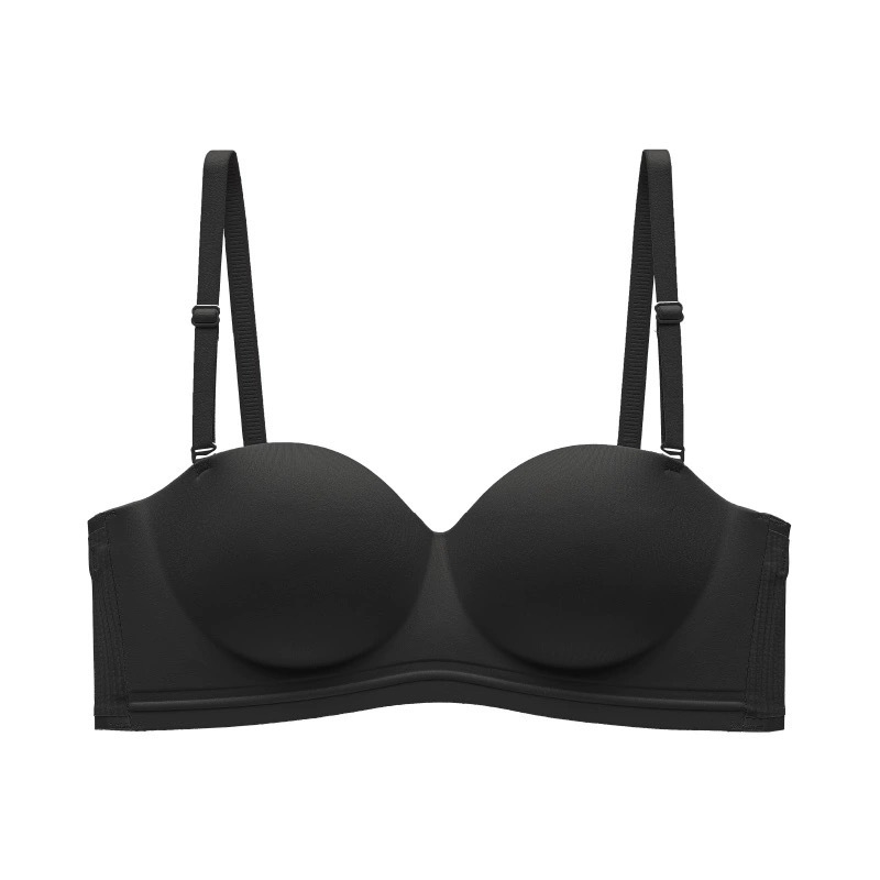 Сутиен за повдигане с чаши 1/2, дишащ найлон, отстраними двойни презрамки, закопчаване с четири реда куки, без метални пръстени
