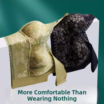 Безшевен дантелен жилет-бюстгальтер, Push-Up, Ice Silk, дишащ