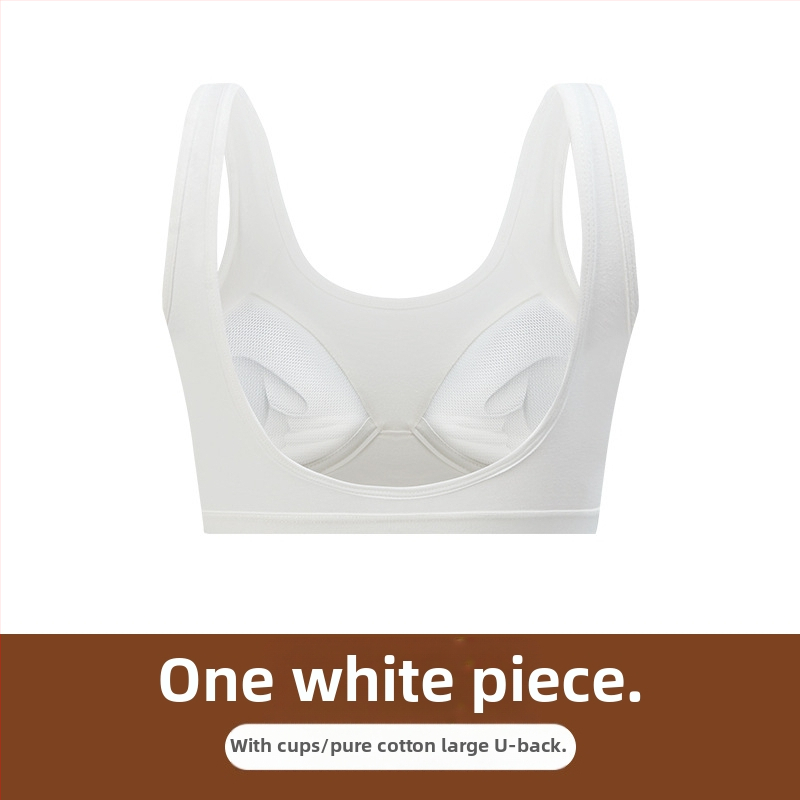 Памучен бюстгърт с обвивка около гърдите и потник (tube top), пълни чаши, 90-95% памук, корсетно вдъхновение, лек спортен стил, дишаща горна опора и оформяне на гърба, попиване на пот.