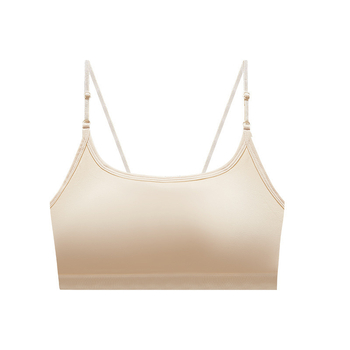 Bavlnená podprsenka bez ramienok s vložkou do poprsia, plný košíček, bez drôtikov