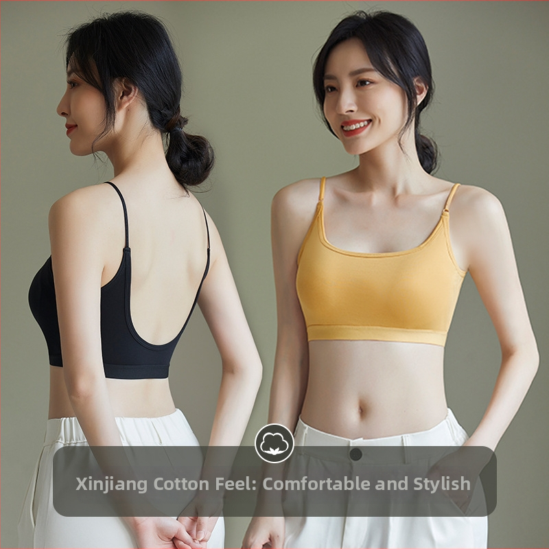 Bavlnená podprsenka bez ramienok s vložkou do poprsia, plný košíček, bez drôtikov