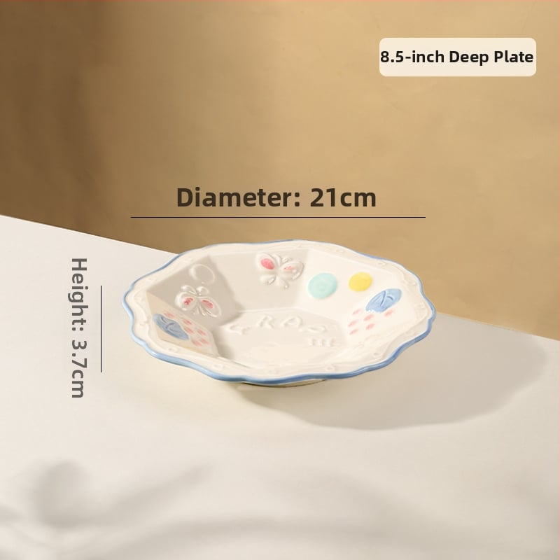 Kerámia étkészlet Magnesium Union – kézzel festett karikatúra dizájn, kerek alak, mikrohullámú sütőben is használható