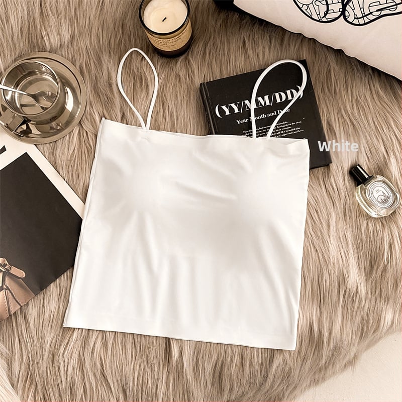 Потник за бюст с фиксирана чашка, Ice Silk плат, 80–90% найлон, дишащ, антиизпъкване, горна опора