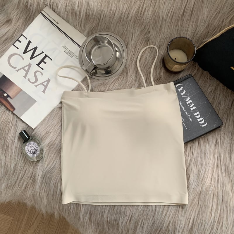 Потник за бюст с фиксирана чашка, Ice Silk плат, 80–90% найлон, дишащ, антиизпъкване, горна опора