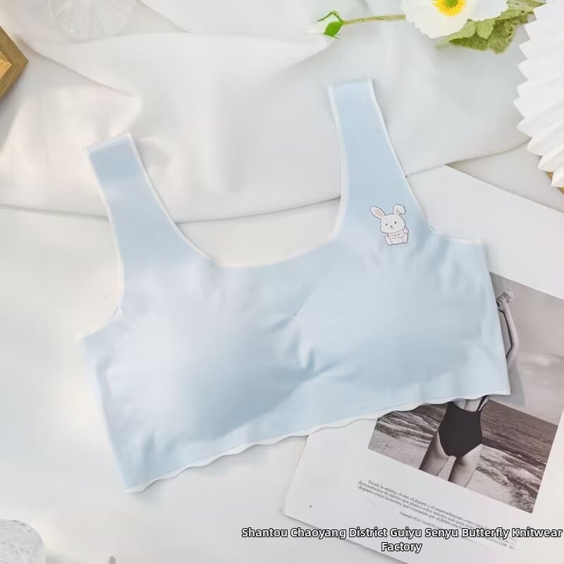 Безшевен потник за тийнейджърки 13–18 г., дишащ и комфортен; материя: найлон; стил: потник, ежедневен; форма на чашка: тънко оформена чашка; чашка: пълна чашка.