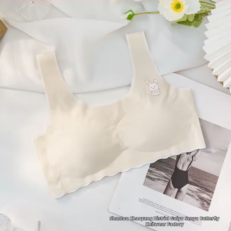 Безшевен потник за тийнейджърки 13–18 г., дишащ и комфортен; материя: найлон; стил: потник, ежедневен; форма на чашка: тънко оформена чашка; чашка: пълна чашка.