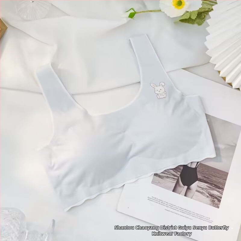 Безшевен потник за тийнейджърки 13–18 г., дишащ и комфортен; материя: найлон; стил: потник, ежедневен; форма на чашка: тънко оформена чашка; чашка: пълна чашка.