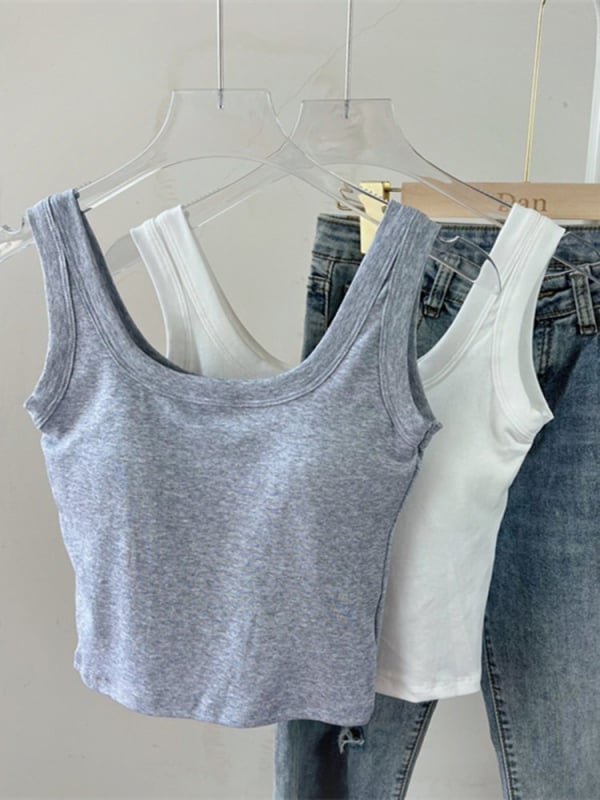 Damski čipkasti top bez leđa s ugrađenim jastučićima za grudi — sve-u-jednom crop top