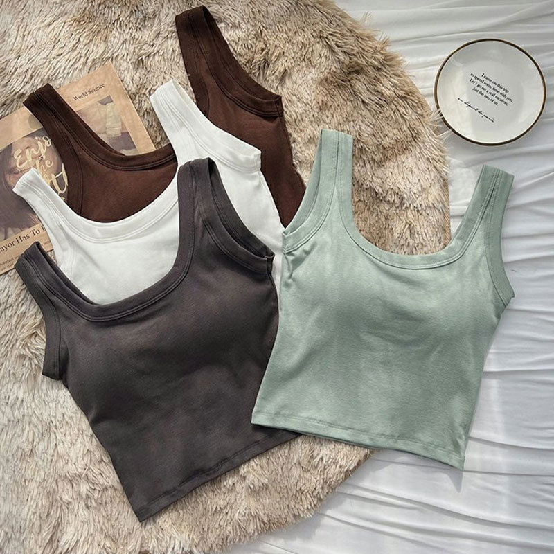 Damski čipkasti top bez leđa s ugrađenim jastučićima za grudi — sve-u-jednom crop top