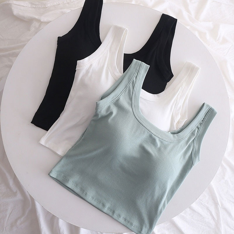 Damski čipkasti top bez leđa s ugrađenim jastučićima za grudi — sve-u-jednom crop top