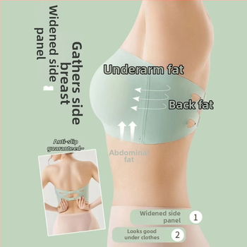 Без презрамки бюстгальтер за обвиване на бюста — (нейлон; 70–80% основна материя; пълна чашка; тънка формована чашка; безшевен)