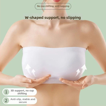 Без презрамки бюстгальтер за обвиване на бюста — (нейлон; 70–80% основна материя; пълна чашка; тънка формована чашка; безшевен)