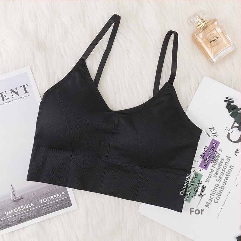 Безшевен потник бюстгальтер за млади жени – 3/4 чашка, тънък формован чашка, 70–80% полиестер, диша, комфорт, защита от изпъкване, красива гръбна част