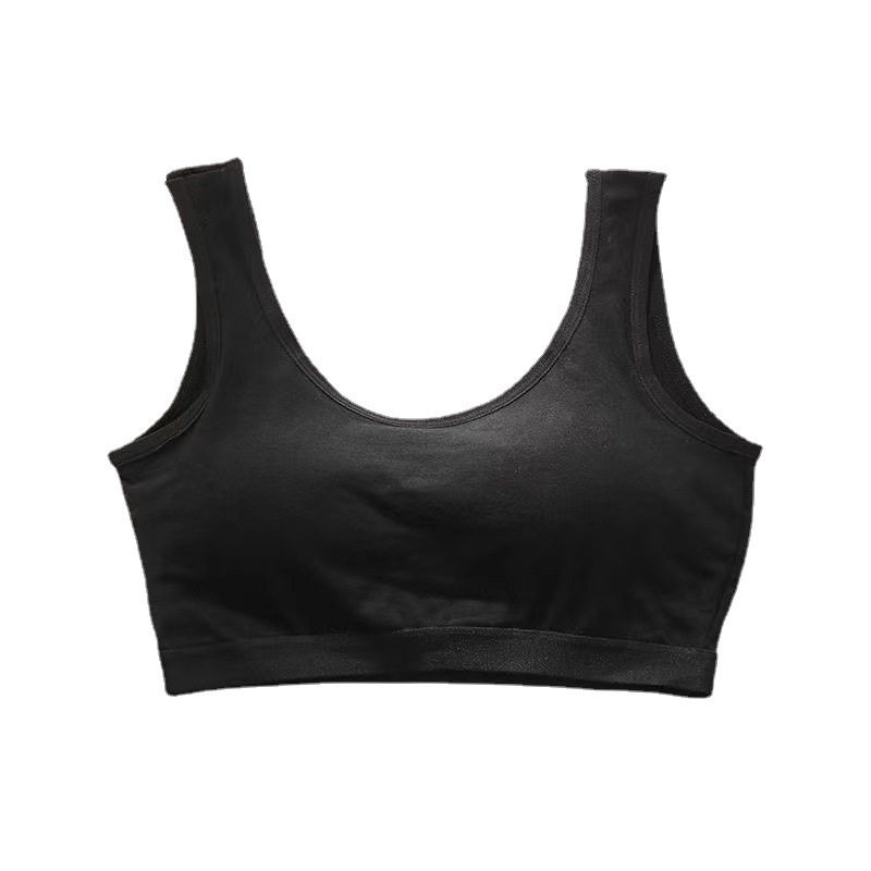 Pamukasti sportski tube top s fiksnim košaricama i ugrađenim grudnjakom, bez naramenica, lijep leđa dizajn