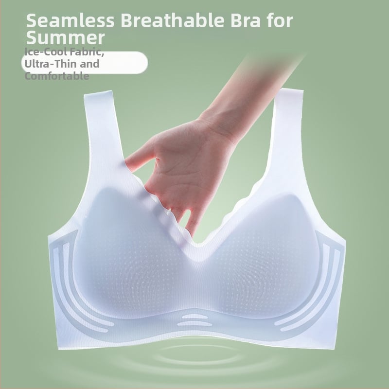 Найлонов бандеу сутиен без презрамки, безшевен, тънки чашки, дишащ дизайн, гръдна дължина