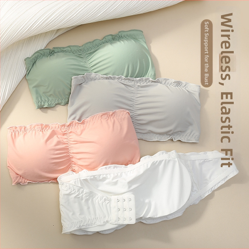 Без презрамки бюстие топ от ice silk – нейлон, дишащ, регулируем, корсетен стил, пълен чашков дизайн