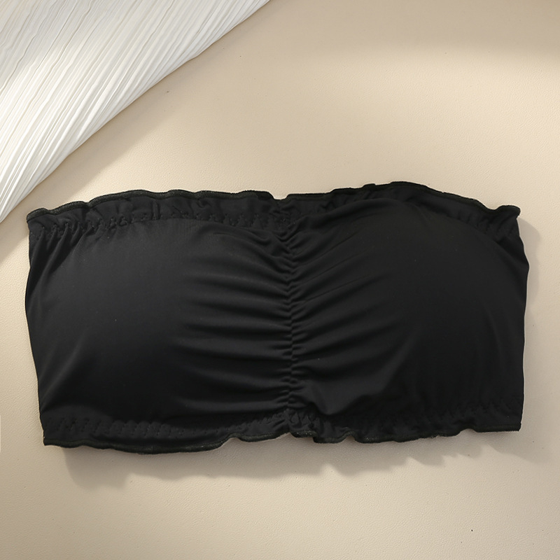 Без презрамки бюстие топ от ice silk – нейлон, дишащ, регулируем, корсетен стил, пълен чашков дизайн