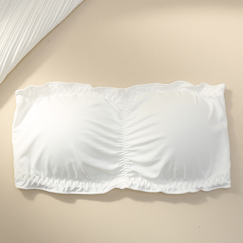 Без презрамки бюстие топ от ice silk – нейлон, дишащ, регулируем, корсетен стил, пълен чашков дизайн