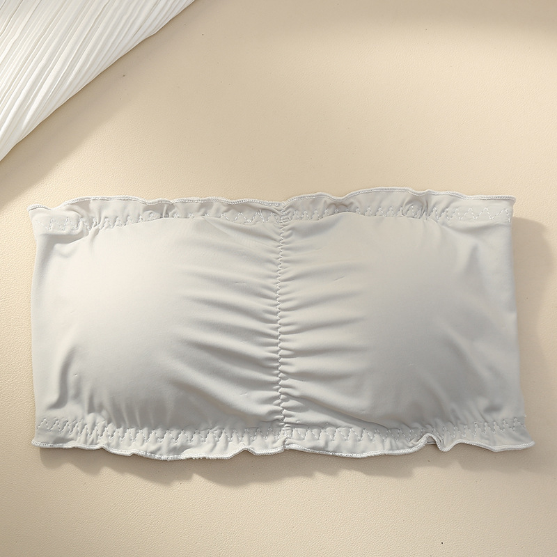 Без презрамки бюстие топ от ice silk – нейлон, дишащ, регулируем, корсетен стил, пълен чашков дизайн