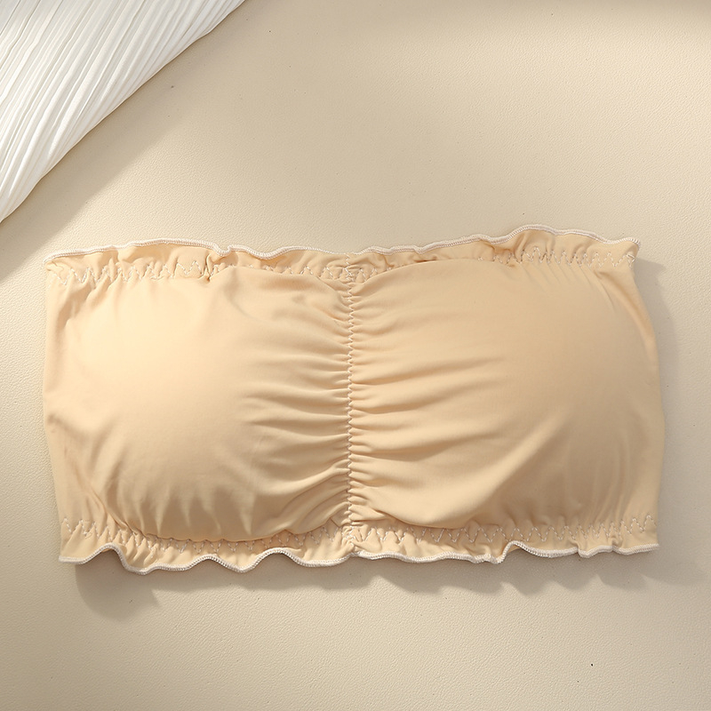 Без презрамки бюстие топ от ice silk – нейлон, дишащ, регулируем, корсетен стил, пълен чашков дизайн