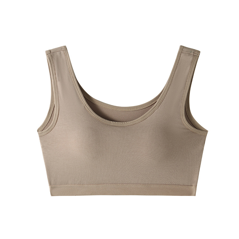 Yumei 109 Bavlnený tub-top podprsenka pre ženy, bez kostíc, plné košíčky, stredná tvarová výplň, dýchajúce chrbát, jar 2024
