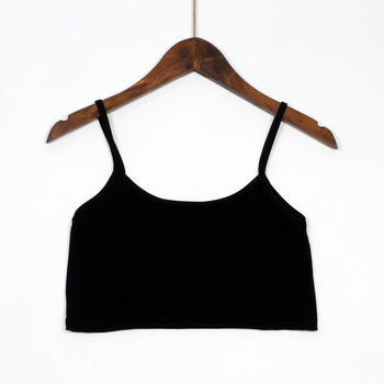Modal kratki top s dvostrukim naramenicama za žene, jednobojni bustier top za ljeto