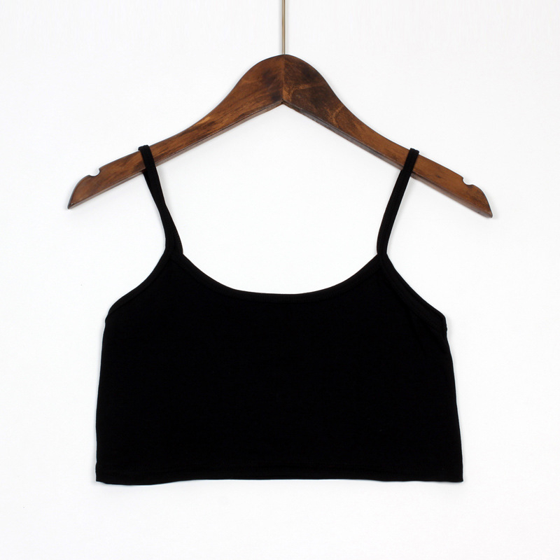 Modal kratki top s dvostrukim naramenicama za žene, jednobojni bustier top za ljeto