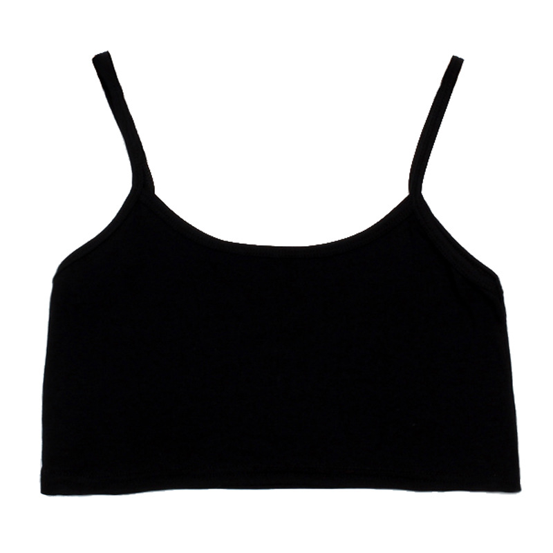 Modal kratki top s dvostrukim naramenicama za žene, jednobojni bustier top za ljeto