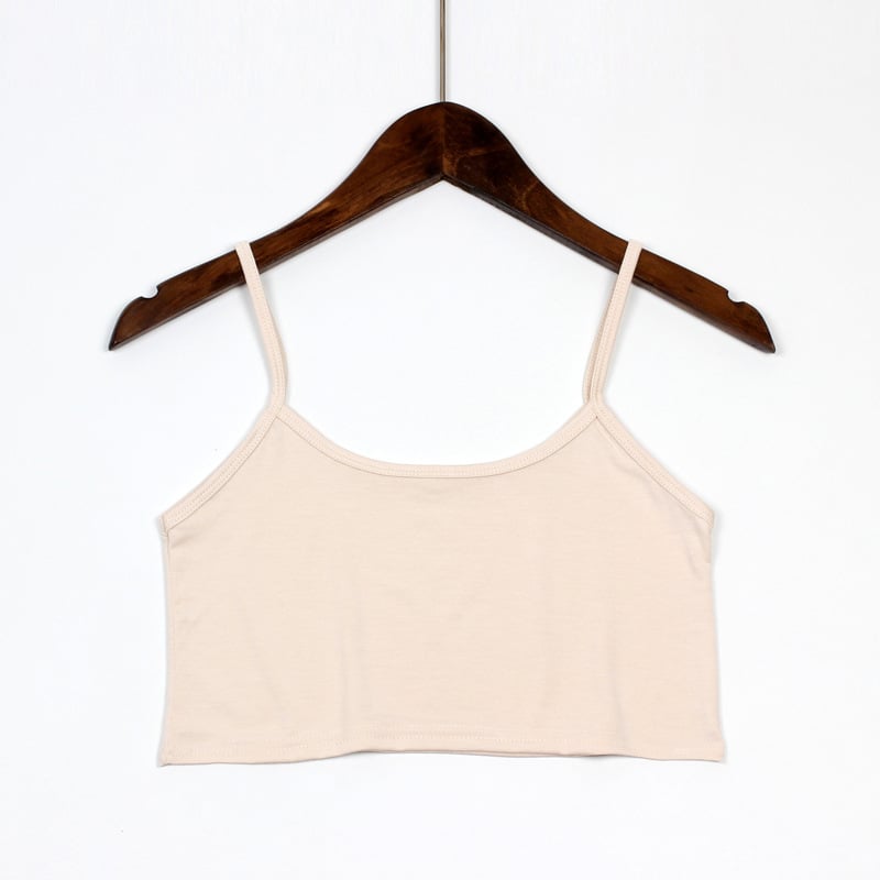 Modal kratki top s dvostrukim naramenicama za žene, jednobojni bustier top za ljeto