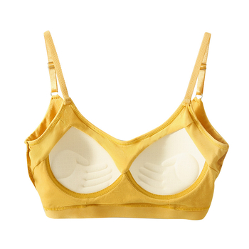 Памучен безпрезрамков сутиен с тънки формовани чашки и U‑образна гръбна част