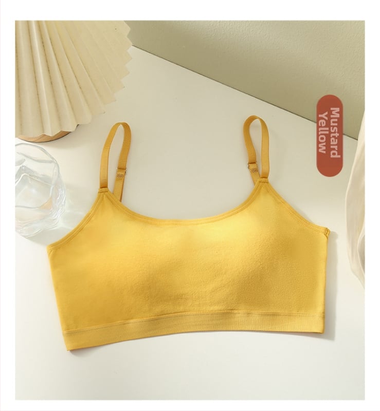 Памучен безпрезрамков сутиен с тънки формовани чашки и U‑образна гръбна част