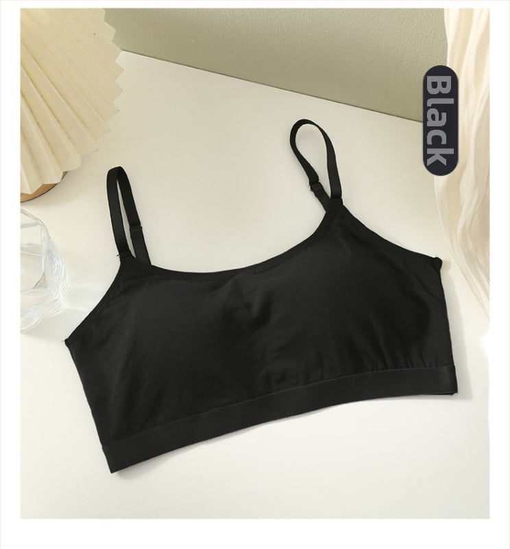 Памучен безпрезрамков сутиен с тънки формовани чашки и U‑образна гръбна част