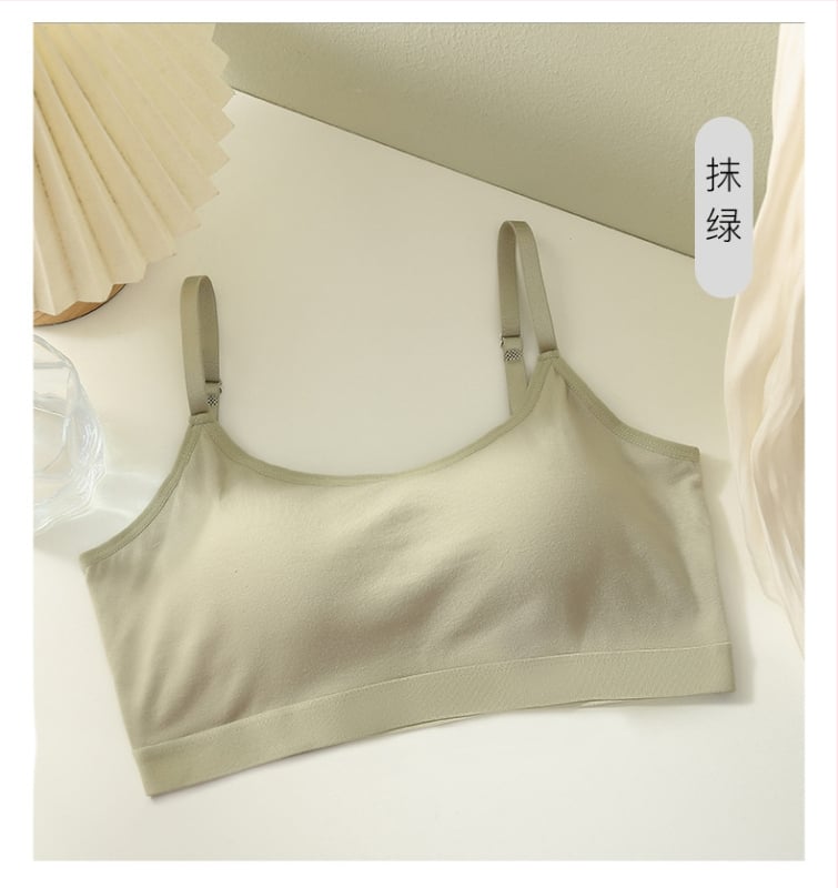 Памучен безпрезрамков сутиен с тънки формовани чашки и U‑образна гръбна част