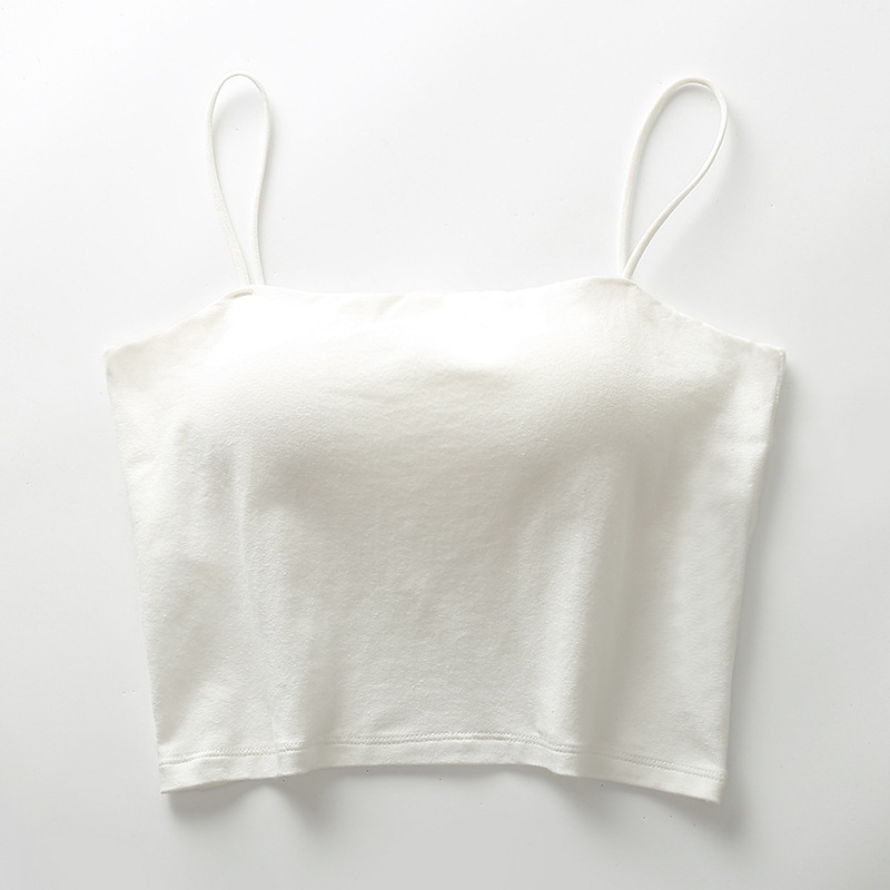 Miyisi pamukasti bustier bez naramenica s fiksnim čašicama, prozračno leđa, svestran osnovni sloj