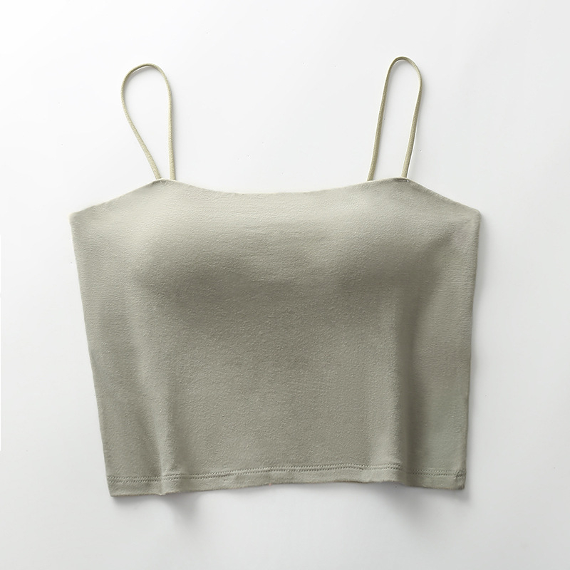 Miyisi pamukasti bustier bez naramenica s fiksnim čašicama, prozračno leđa, svestran osnovni sloj