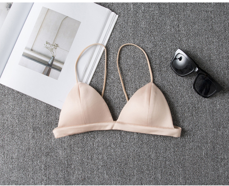 Σουτιέν με ίσιο σωληνοειδή σχεδιασμό, ύφασμα συνθετικό μετάξι, πολυεστέρας 50–70%, μη αποσπώμενες τιράντες, γυναικείο εσώρουχο