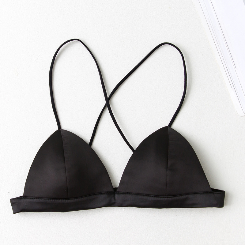 Σουτιέν με ίσιο σωληνοειδή σχεδιασμό, ύφασμα συνθετικό μετάξι, πολυεστέρας 50–70%, μη αποσπώμενες τιράντες, γυναικείο εσώρουχο