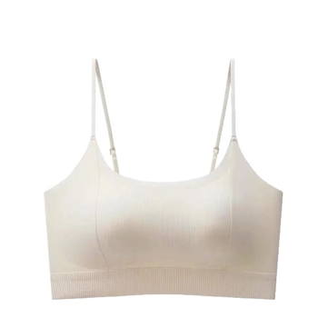 Bezšivni tube top s tankim trakama i jastučićem za prsa, zaštita od prozirnosti
