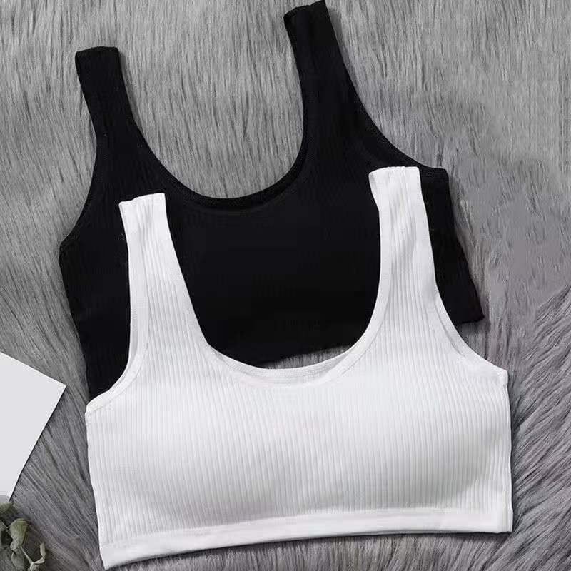 Βαμβαρούχο κορσέ-τόπ στήθους, πλήρες κύπελλο, ultra-thin molded cups, στυλ γιλέκο, διαπνέει και άνετο για κορίτσια 7–12 ετών