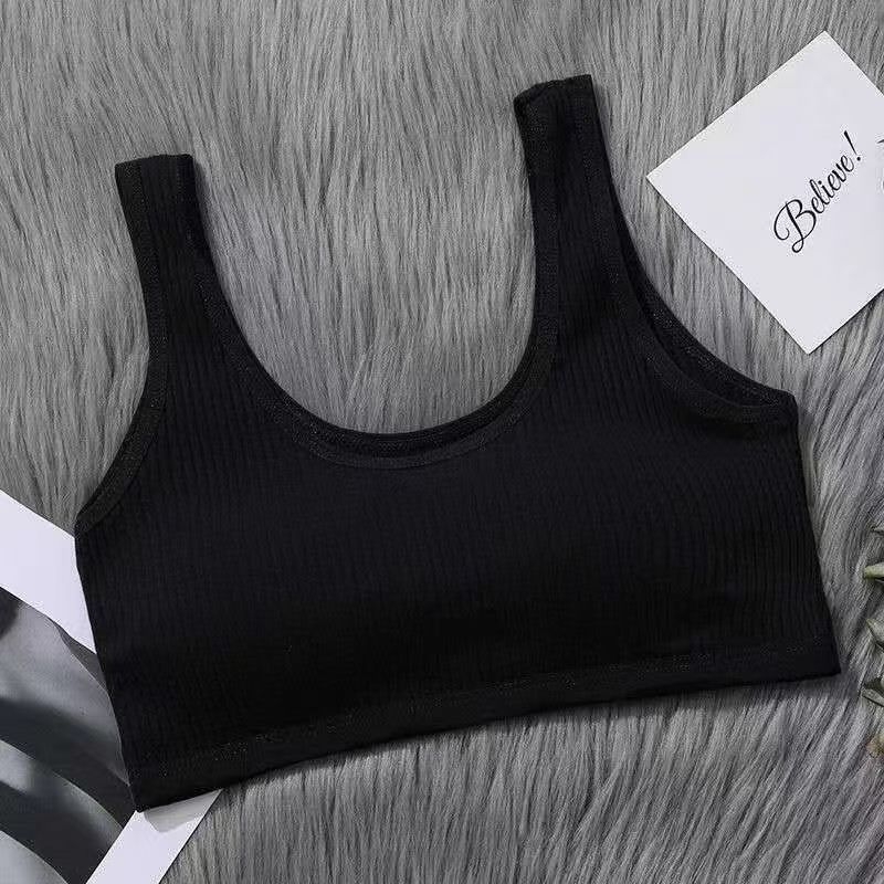 Βαμβαρούχο κορσέ-τόπ στήθους, πλήρες κύπελλο, ultra-thin molded cups, στυλ γιλέκο, διαπνέει και άνετο για κορίτσια 7–12 ετών