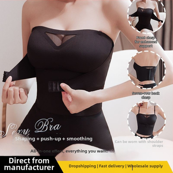 Be petnešėlių formuojanti liemenėlė, neslystanti, vienos dalies, 3/4 kaušeliai, ploni formuojantys kaušeliai, nailonas/Lycra